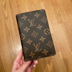LV monogram passport holder
